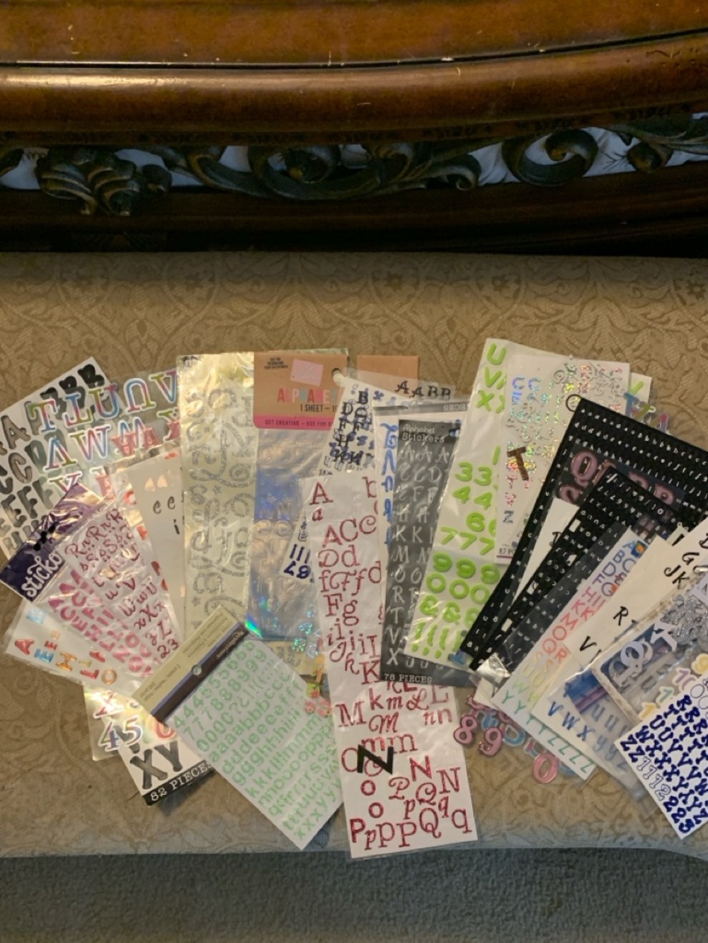 Mixed Alphabet & Number Sticker Bundle - Multicolor